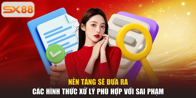 Nền tảng sẽ đưa ra các hình thức xử lý phù hợp với sai phạm