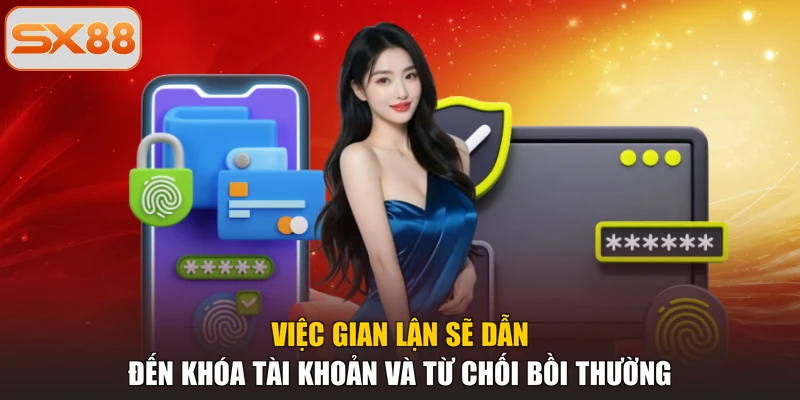 Việc gian lận sẽ dẫn đến khóa tài khoản và từ chối bồi thường